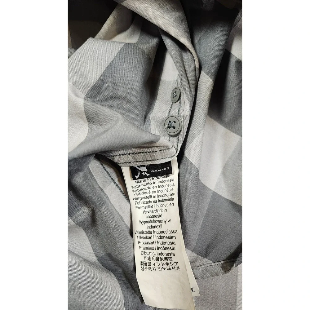 Oakley Mens XL Regular Fit Buffalo Plaid Long Sleeve Button Down Shirt 0032 - Picture 11 of 11
